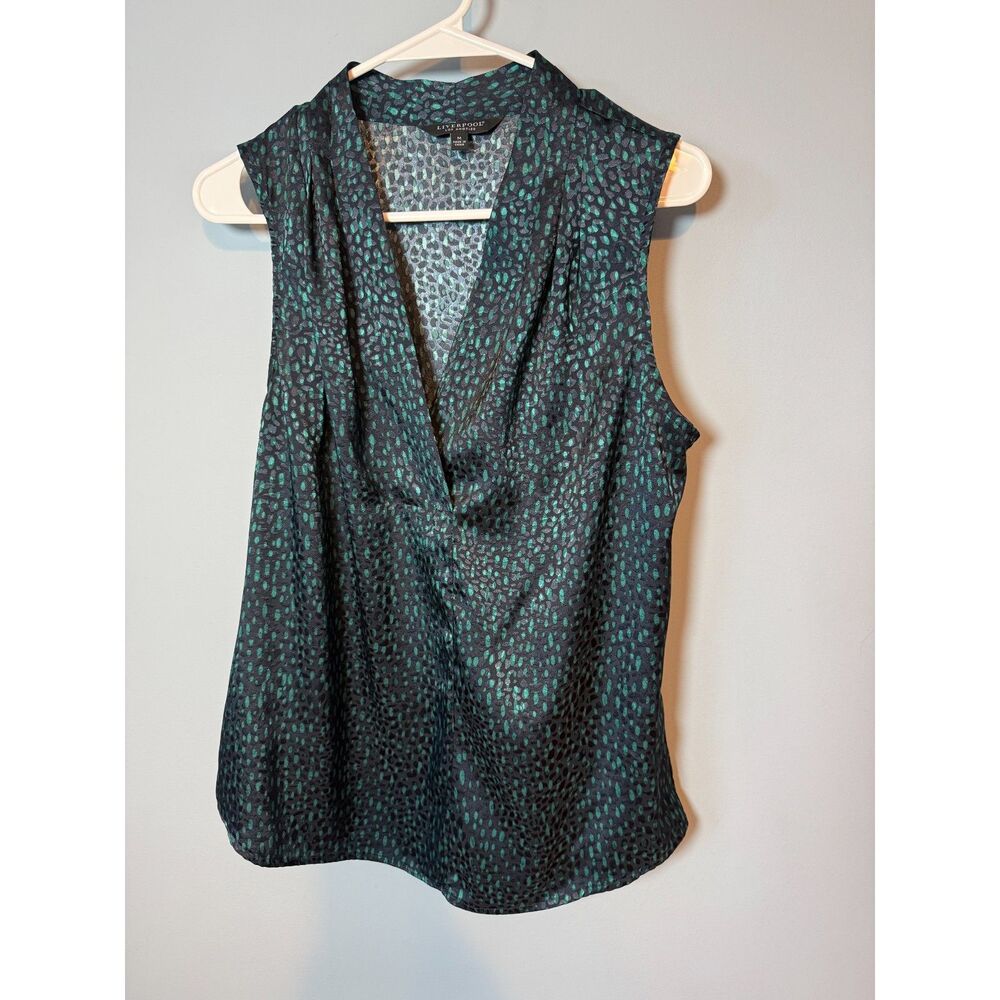Gorgeous Sleeveless Emerald Blouse Size M